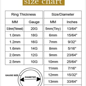 FOLLOWMOON 8mm Septum Ring Gold Nose Rings Hoop 18 Gauge Nose Hoop Helix Daith Tragus Earrings Hinged Segment Septum Clicker Lip Rings 18g Cartilage Earring Nose Piercing Jewelry Surgical Steel