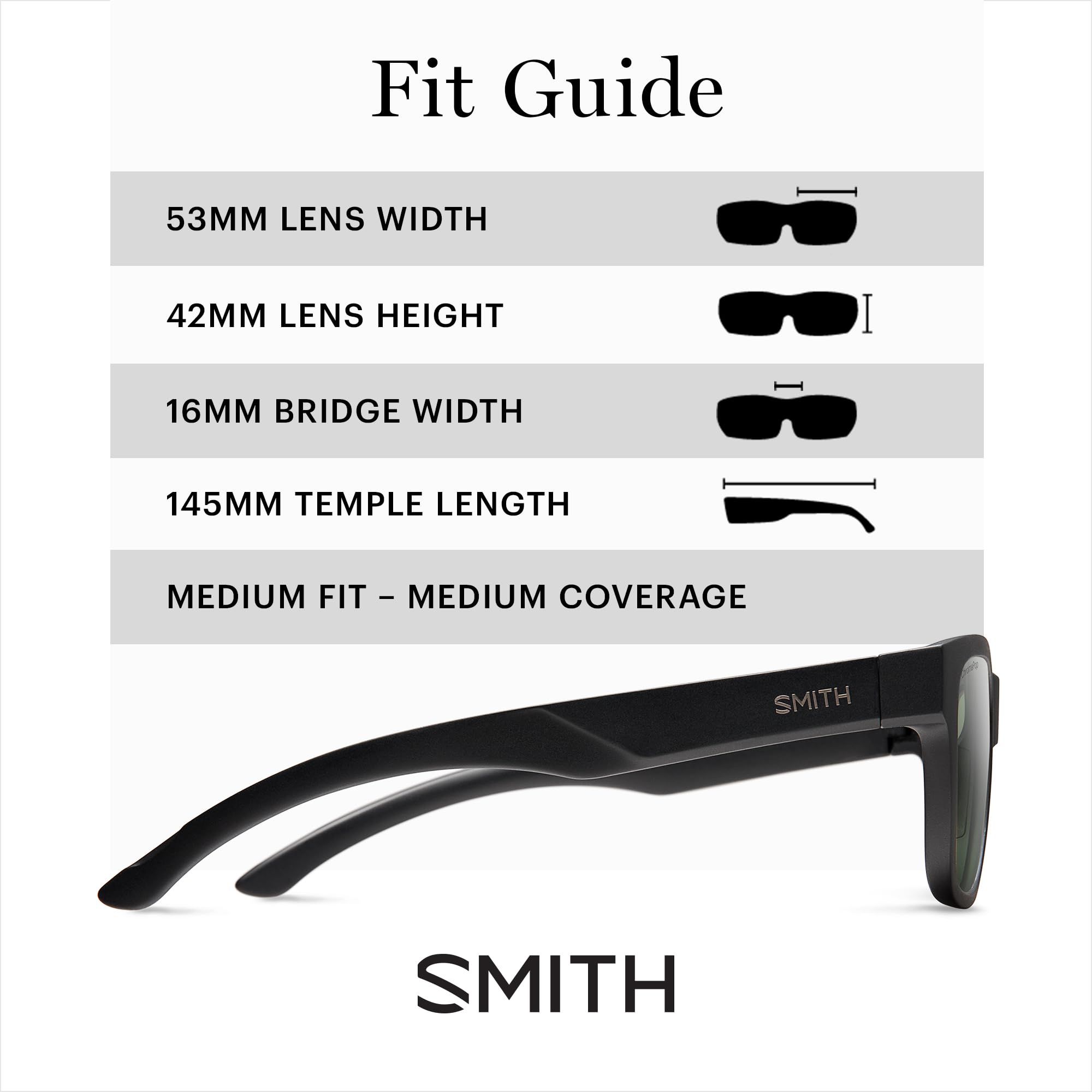 SMITH Lowdown Slim 2 Sunglasses with Carbonic Lenses – Performance Sports Active Sunglasses For Running or Everyday Wear – For Men & Women – Black + Grey Lenses