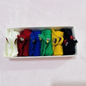 Low cut casual socks for women, Fashion Patterned Fun Cotton Socks Novelty Ankle Socks 6 Pairs