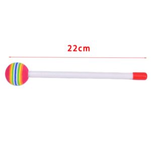 2Pcs Lollipop Round Felt Drum Stick Mallet Hammer Hand Percussion Beat Toy for Kids