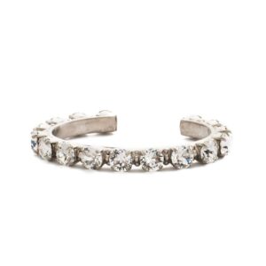 Sorrelli Riveting Romance Cuff Bracelet, Antique Silver-Tone Finish, Crystal