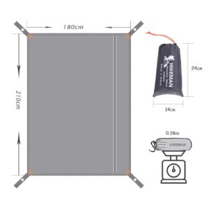 HIKEMAN Waterproof Camping Tarp Portable Tent Footprint with Drawstring Bag Ground Cloth for Outdoor Hiking Picnic (L-83”x71”)