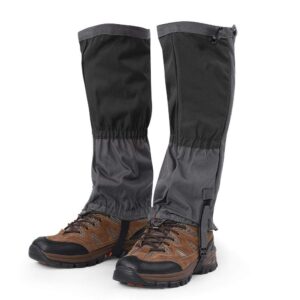 RiToEasysports Leg Gaiters Waterproof Snow Boot Gaiters for Outdoor Backpacking Climbing Fishing Hunting(Black) Ski