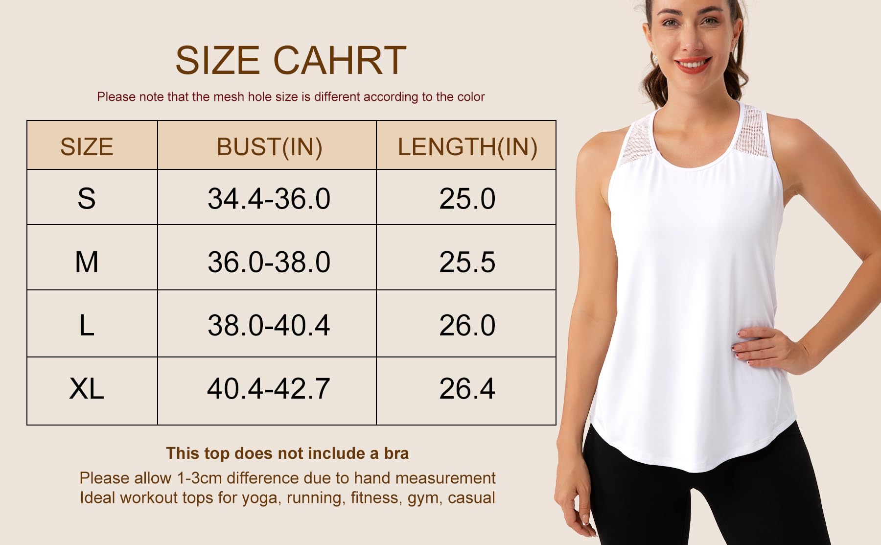 Aeuui Womens Workout Tops Mesh Racerback Tank Tops Sleeveless Yoga Athletic Running Shirts Gym Clothes for Women Orange