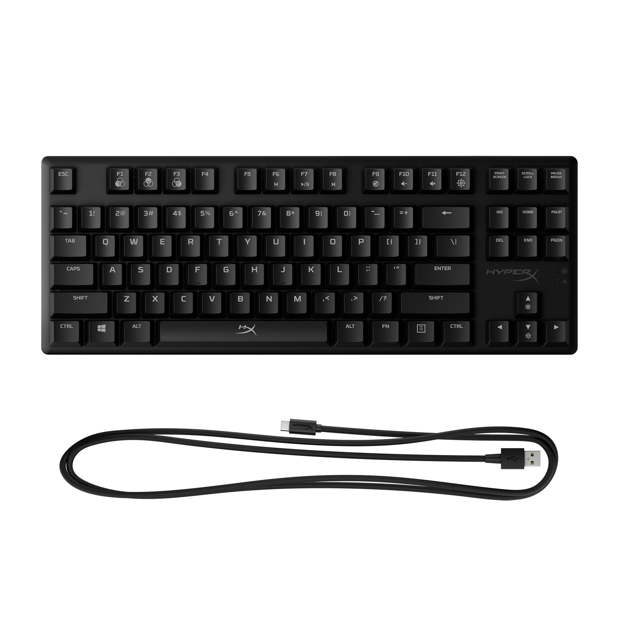 HyperX Alloy Origins Core Mechanical Gaming Keyboard Tenkeyless Aqua Switch Tactile RGB NGENUITY Backlit Keys Anti-Ghosting for PC, PS5, PS4, Xbox Series X|S, Xbox One, Computer Setup, Black (Renewed)