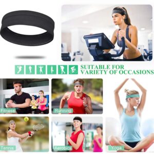 QiShang 6Pack Sweat Bands Headbands for Women Workout, Women's Fashion Non Slip Headband, Moisture Wicking Sweatband for Sports Running Athletic Yoga