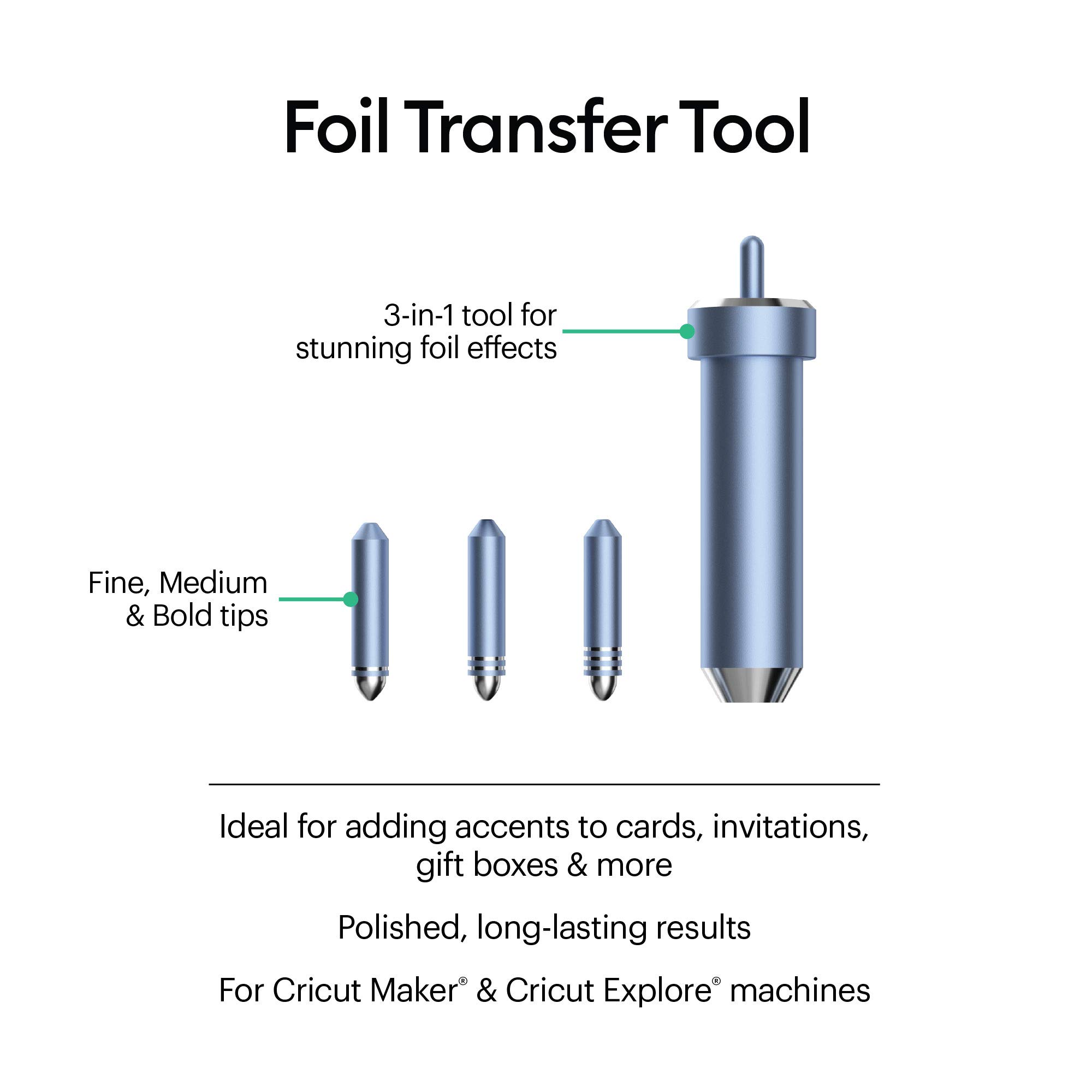 Cricut Foil Transfer Kit, Blade + Housing, Explore Maker Machines