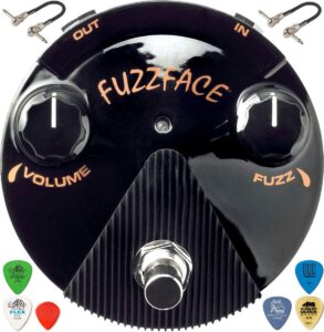 dunlop ffm4 joe bonamassa fuzz face mini bundle with 2 mxr patch cables and 6 dunlop picks