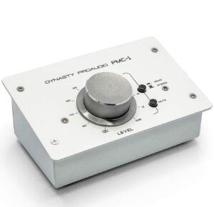 dynasty proaudio pmc-1 premium passive stereo monitor volume controller with large volume knob for extremely precise level adjustments