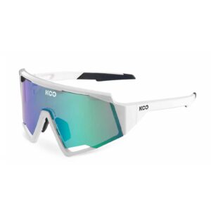 KOO Spectro Sunglasses I Performance Eyewear for Road, Triathlete & Cyclocross Sports - White Green