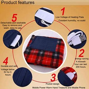 YTFU USB Electric Heated Throw Blanket,Winter Warming Heating Blanket Throw,Electric Heated Shawl and Lap Blanket Emergency Blanket for Car Home Office Traveling Camping