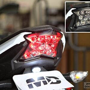 Motodynamic Integrated Sequential LED Tail Lights Smoked Lens for 2020-2022 Kawasaki Ninja 650 Z650 (DOES NOT WORK ON 23+ MODELS)