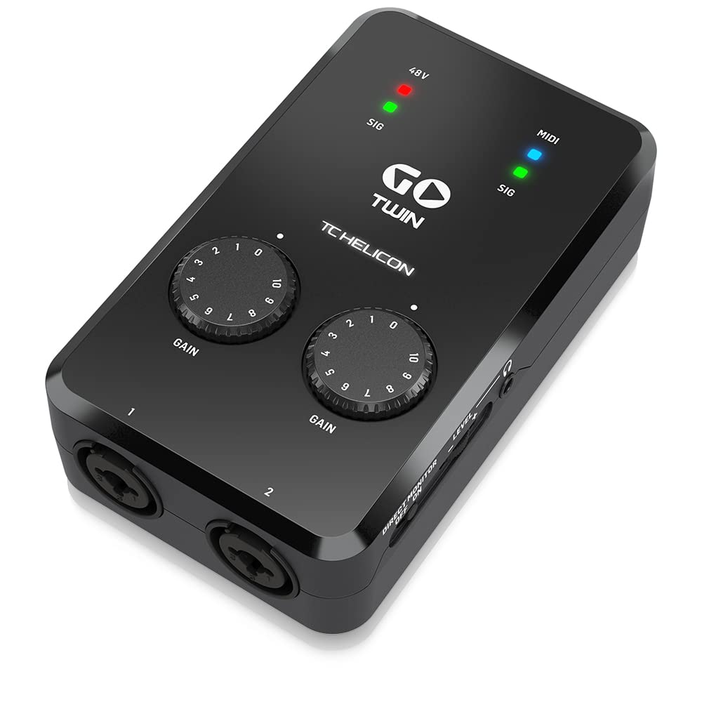 TC-Helicon GO TWIN High-Definition 2 Channel Audio/MIDI Interface for Mobile Devices