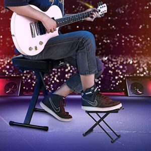 Donner Guitar Foot Stool Adjustable Guitar Leg Rest Step Footstool Black for Classical Guitar Player