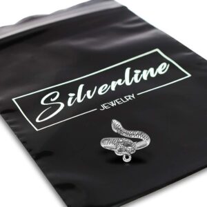 Silverline Jewelry - 925 Sterling Silver Snake Cobra Ring, Animal Themed Jewelry Size 9