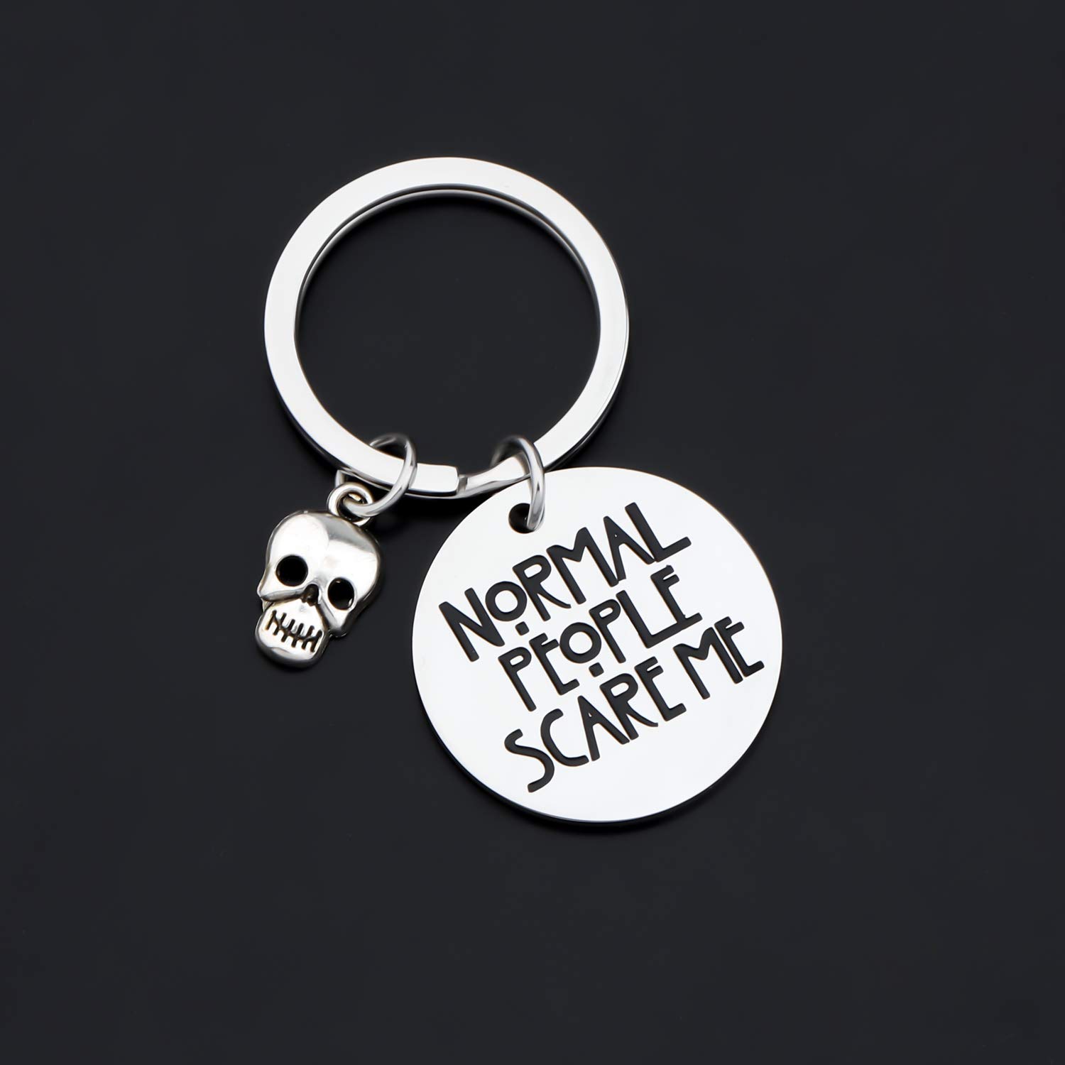 BLEOUK American Horror Story Inspired Gift Scare Me TV Show Lover Keychain (people Scare Me)