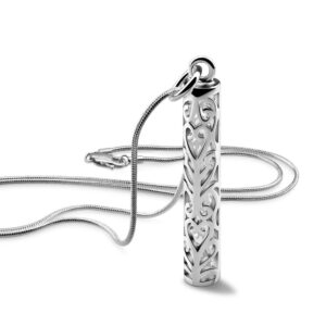 dankadi women's 925 silver necklace-bohemian sterling silver patterned cylindrical pendant necklace-100% original silver snake chain 45-60cm fine jewelry (snake chain 20 inch)