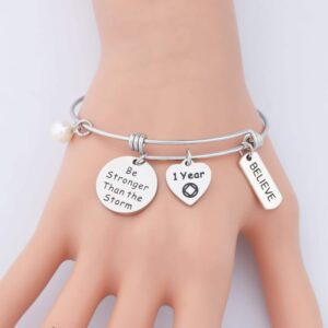 LQRI NA Jewelry Sobriety Recovery Gift Sobriety Gift 1 Years 5 Years 10 Years Addiction Recovery Bracelet(NA 1)