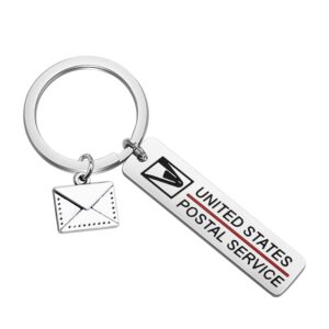 faadbuk post office keychain postman gift postal jewelry gifts for postal staff (post office k-s)