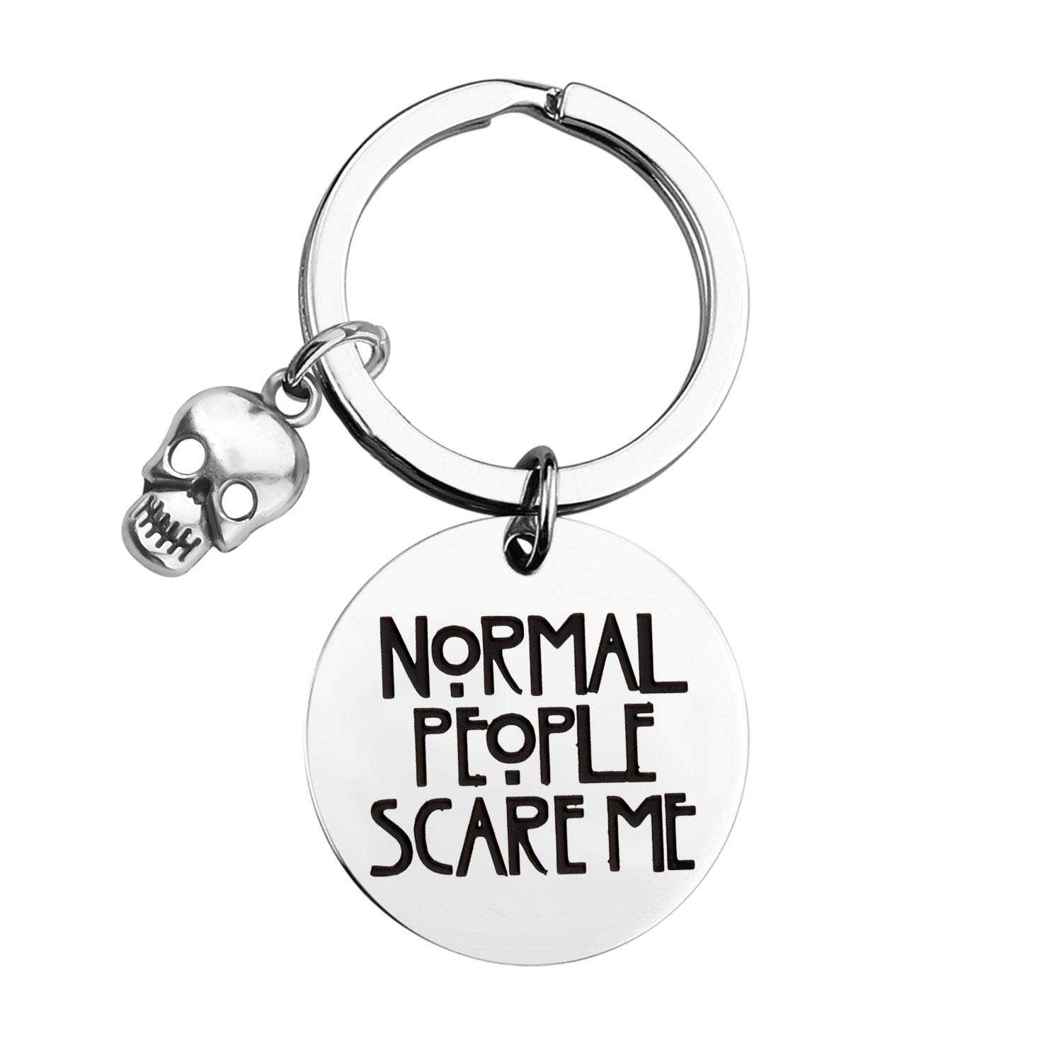 BLEOUK American Horror Story Inspired Gift Scare Me TV Show Lover Keychain (people Scare Me)