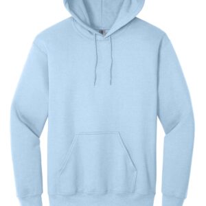 Hooded Pullover Sweat Shirt Heavy Blend 50/50 7.75 oz. by Gildan (Style# 18500) (Large, Light Blue)