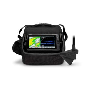 garmin panoptix livescope ice fishing bundle, includes echomap uhd 93sv combo and panoptix livescope sonar transducer