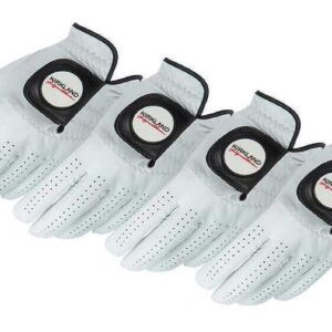 KIRKLAND SIGNATURE Premium Leather Golf Glove for Left Handed - 4-Pack Small