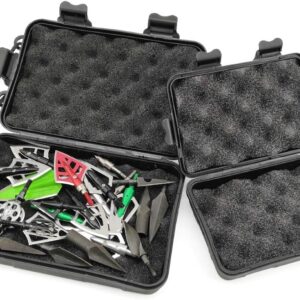 ZSHJGJR 2 Pack Broadhead Case Holds Plastic Protector Archery Arrowheads Portable Case Arrow Tips Storage Box for Archery Accessory (Black, M)