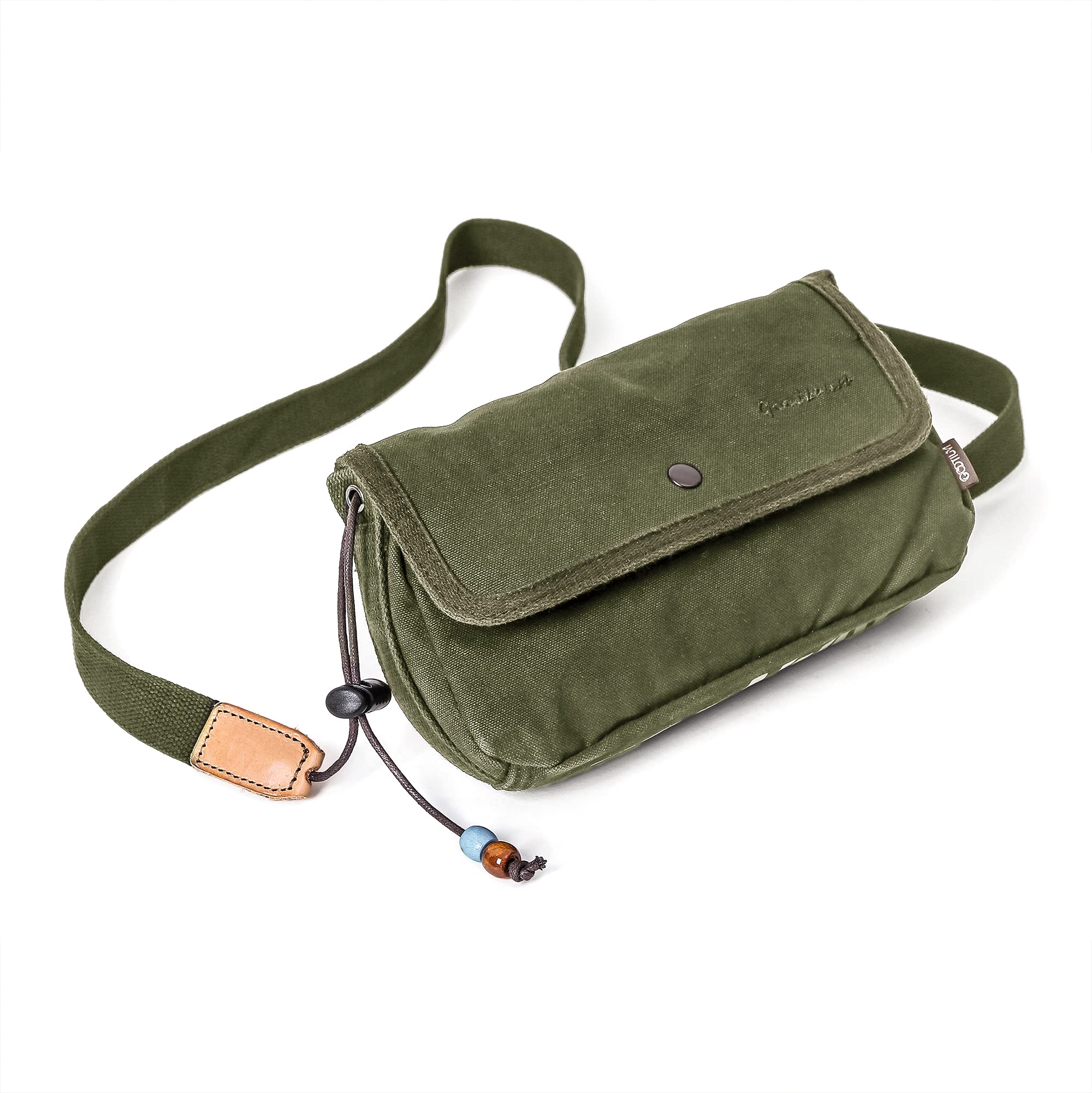 Gootium Canvas Small Crossbody Purse - Flap Shoulder Bag Daily Essentials Pouch, Olive