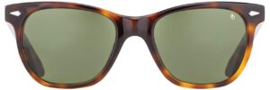 ao saratoga sunglasses - tortoise - calobar green aolite nylon lenses - 52-19-145