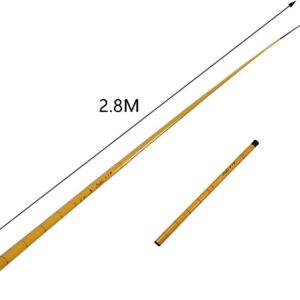 XMHF Traveling Fishing Rod 10 Sections Telescopic Pole Retractable Angling Fishing Pole Rod 2.8M Length