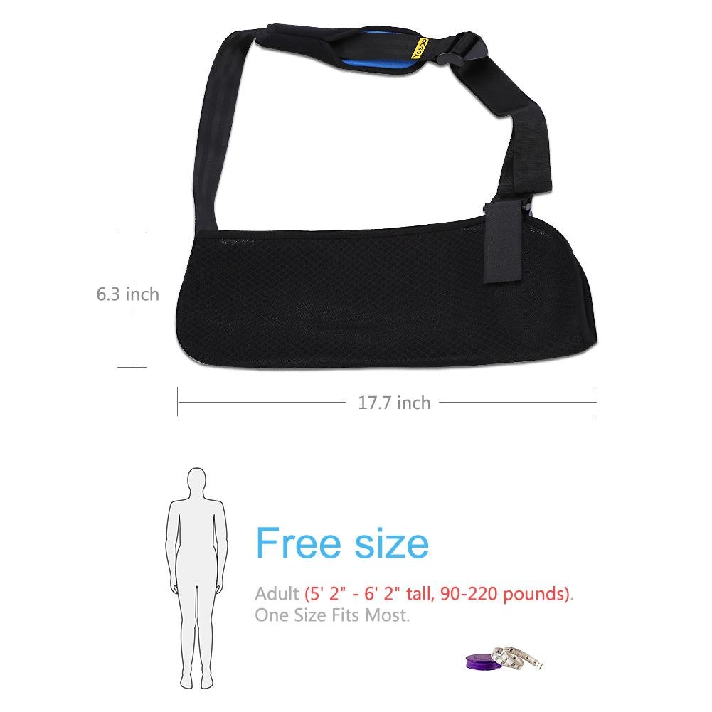 ZJchao Shoulder Abduction Sling, Breathable Arm Sling Shoulder Immobilizer for Shoulder Injury Elbow Arm Support Arm Sling for Wrist Injury Broken Arm for Women and Men Left or Right Arm