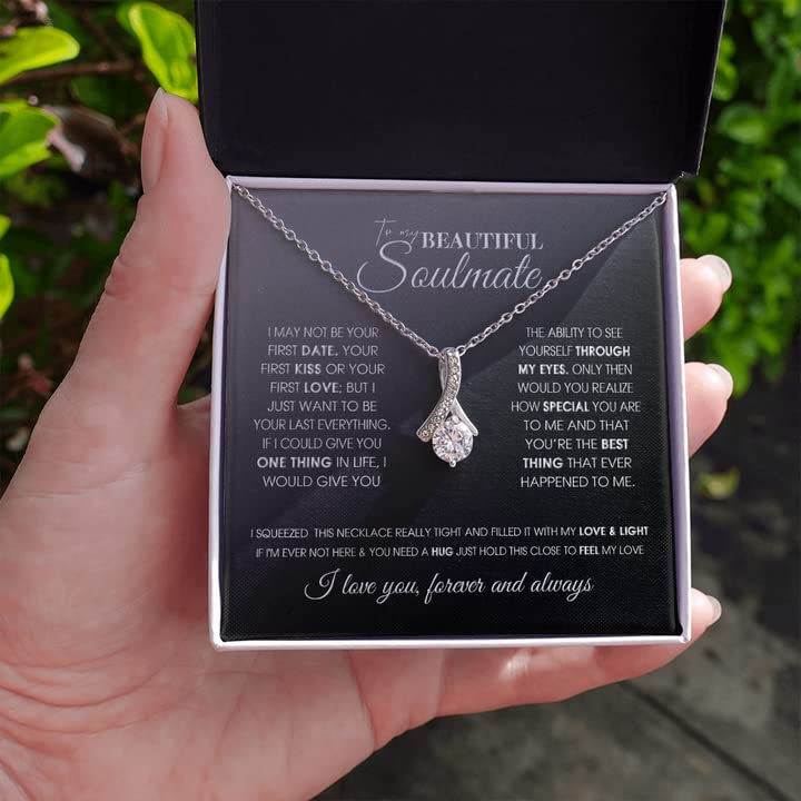 Fa Gifts to My Future Wife Necklace, to my Wife, Necklaces For Wife From Husband With Message Card and Gift Box, Necklace For Girlfriend (Alluring Beauty Necklace)