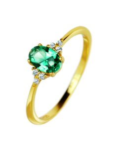 michooyel 18k gold plated dainty emerald rings oval cut diamond sterling silver statement rings cute rings for women