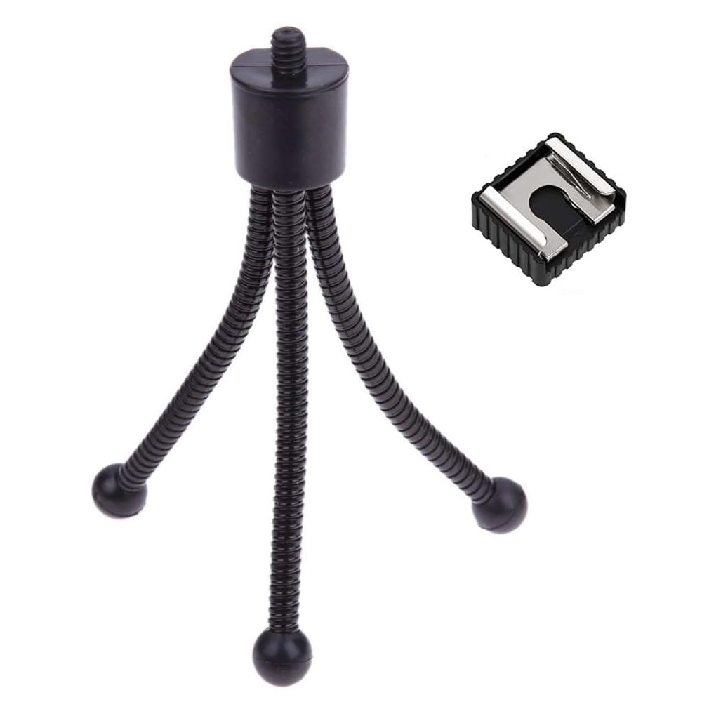 Small Tripod with Cold Shoe Mount for Rode VideoMicro Comica BOYA TAKSTAR Movo & Similar Universal Video Camera Microphones