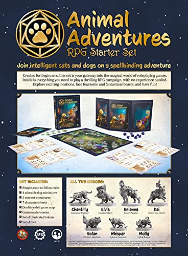 Steamforged Games Animal Adventures: Starter Set - Beginners Roleplaying Tabletop Game 5E Compatible