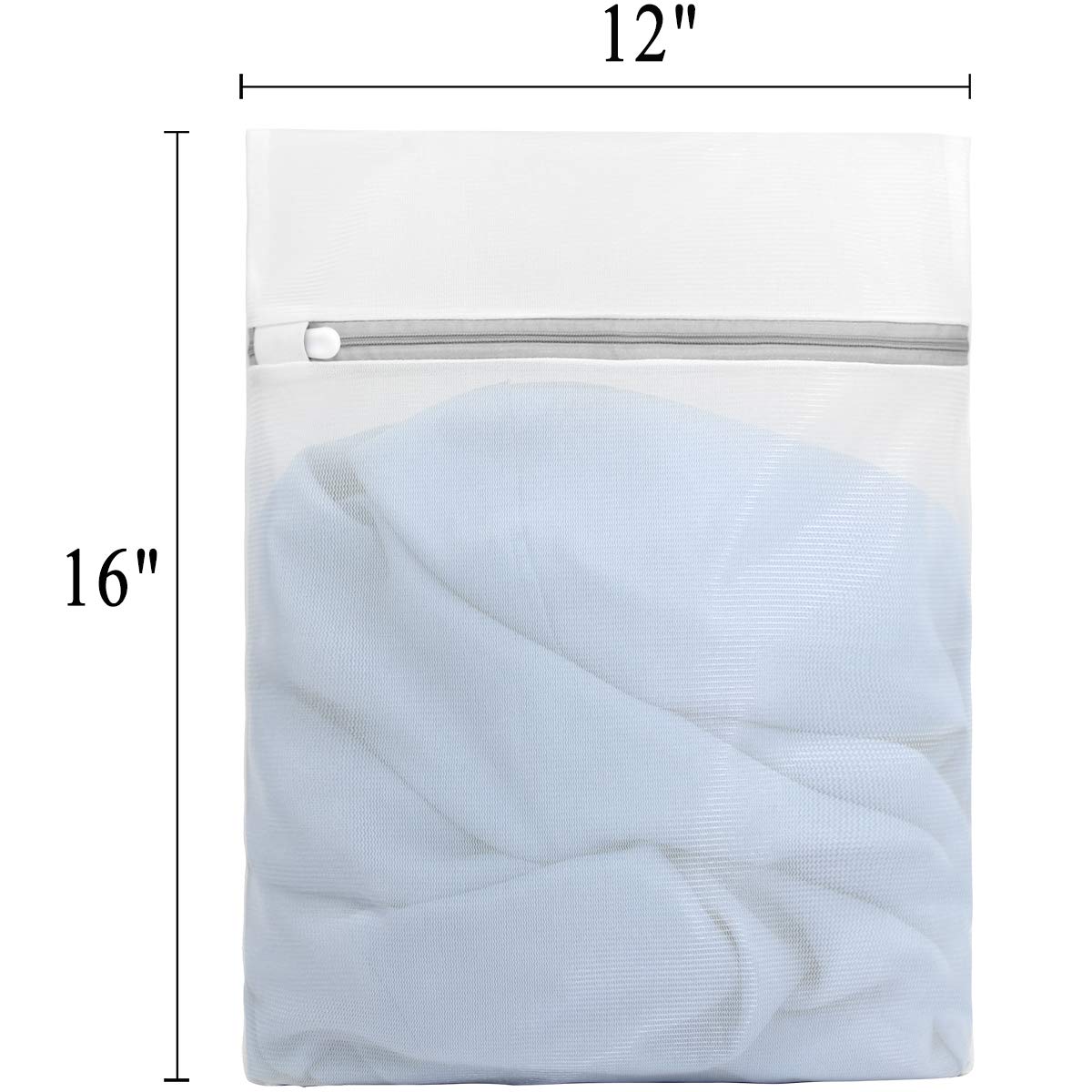 3Pcs Durable Fine Mesh Laundry Bags for Delicates 12 x 16 Inches (3 Medium)