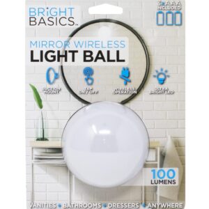 Bright Basics Ultra Bright LED Vanity Light Portable Wireless Ball Lamp Mirror Lights