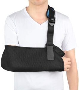 zjchao shoulder abduction sling, breathable arm sling shoulder immobilizer for shoulder injury elbow arm support arm sling for wrist injury broken arm for women and men left or right arm