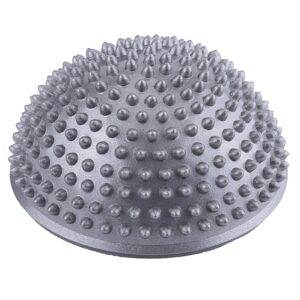 vgeby foot massage ball inflatable half yoga balls massage point fitball exercises trainer fitness (silver)