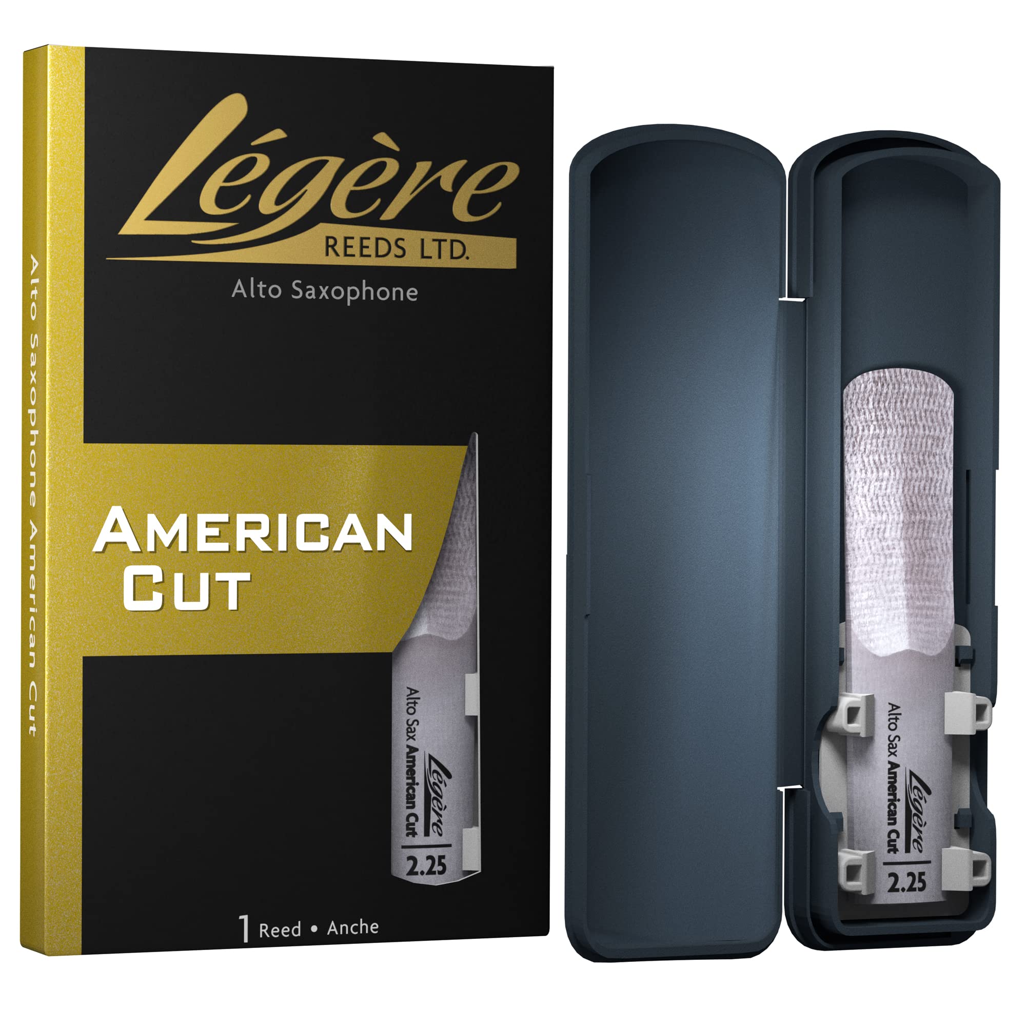 Légère Reeds - Alto Saxophone Reed, American Cut, Strength 2.25 (ASA2.25) - Premium Synthetic Woodwind Reed