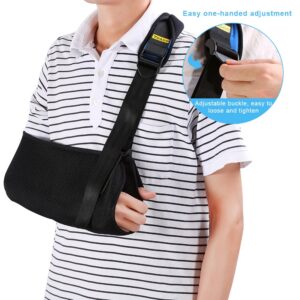 ZJchao Shoulder Abduction Sling, Breathable Arm Sling Shoulder Immobilizer for Shoulder Injury Elbow Arm Support Arm Sling for Wrist Injury Broken Arm for Women and Men Left or Right Arm