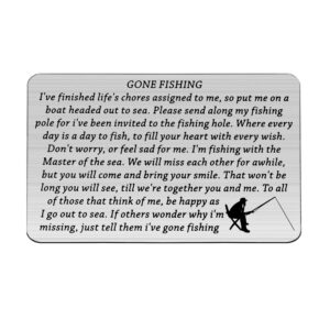 memorial gift for fishing lover gone fishing in loving memory of fishing lover dad brother papa grandad (gone fishing)