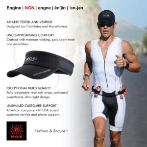 NGN - Sport Mesh Running Visor | Triathlon Visor | Run Sun Visor for Men & Women | Also for Golf, Tennis & Performance Sports Gray