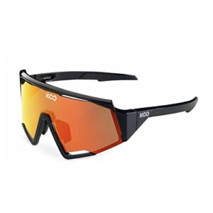 KOO Spectro Sunglasses I Performance Eyewear for Road, Triathlete & Cyclocross Sports - Black Red