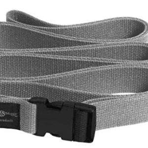 Hugger Mugger Quick-Release 10 ft. Yoga Strap - Gray - Super Strong Cotton, Easy to Attach and Release, Easily Adjustable