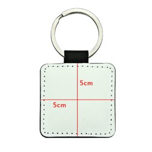 Valyria Sublimation Blank Keychain 2024 Christmas Ornaments Sublimation Keychains PU Leather Keyrings