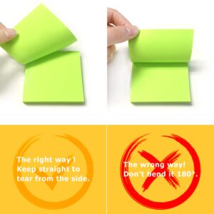 12 Pads Sticky Notes 3x3 Self-Stick Notes Pads with 6 Bright Colors, Easy to Post for Office, Shool, Home, 60 Sheets/Pad