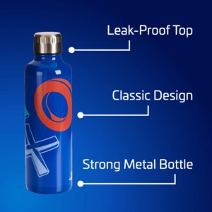 Paladone Playstation Water Bottle, Metal Sports Bottle