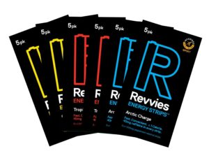 revvies energy strips | 30 strips | instant boost | suitable pro athletes | 40mg caffeine strip | vegan | sugar-free | 6 x 5pk |